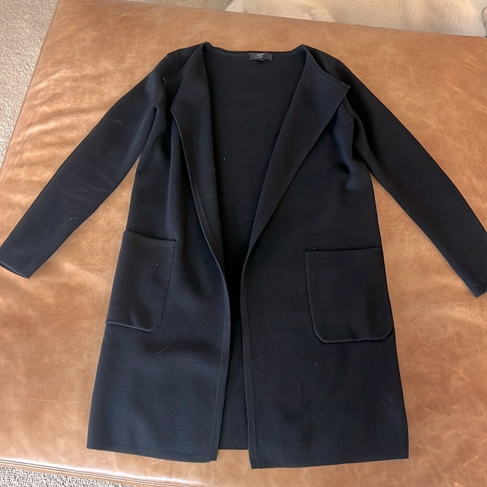 J Crew Juliette collarless sweater blazer in black - size xxs, runs generous.